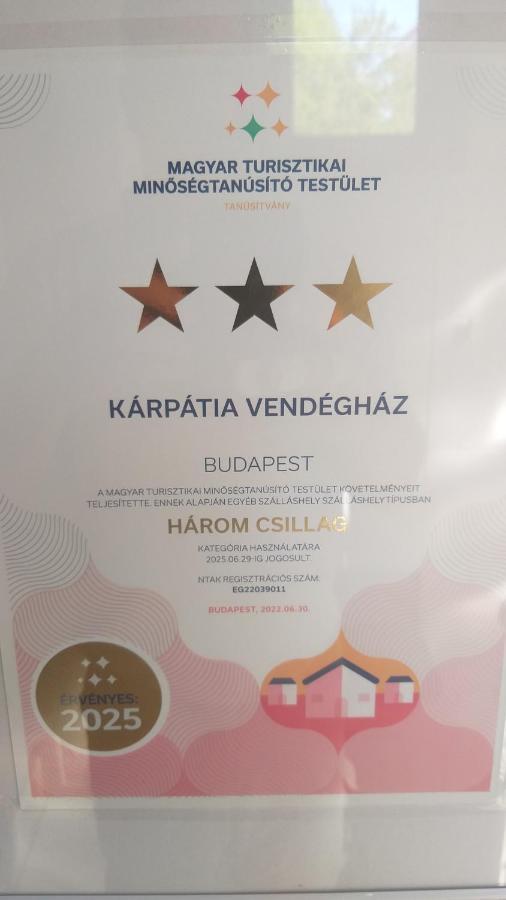 Karpatia Vendeghaz 1201 Budapest Exterior foto